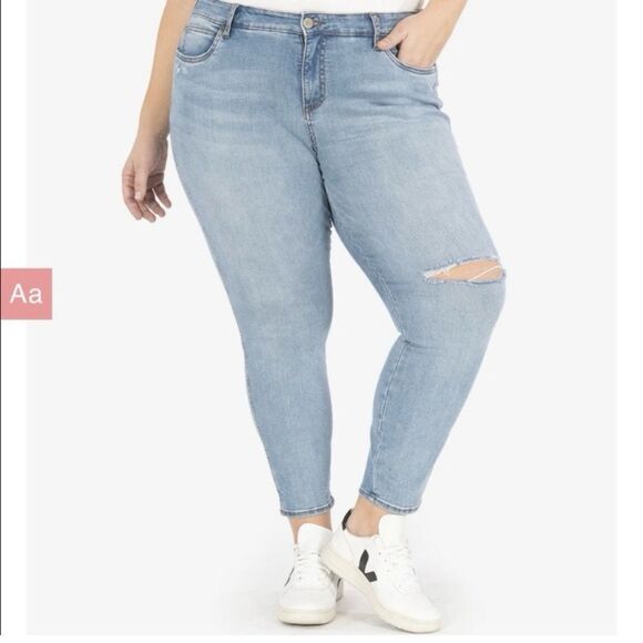 Kut from the Kloth High Rise Cigarette Leg Jeans - Picture 1 of 12